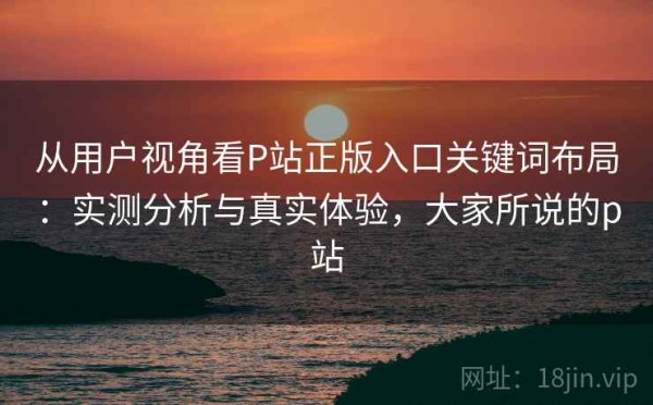 从用户视角看P站正版入口关键词布局：实测分析与真实体验，大家所说的p站