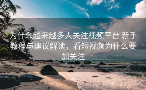 为什么越来越多人关注视频平台 新手教程与建议解读，看短视频为什么要加关注