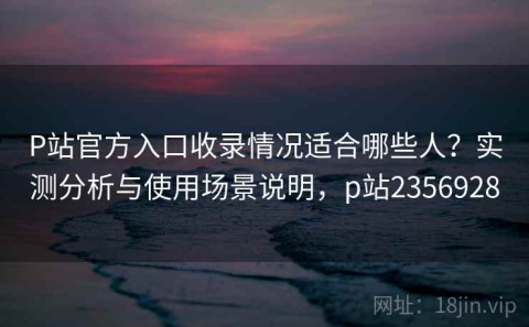 P站官方入口收录情况适合哪些人？实测分析与使用场景说明，p站2356928