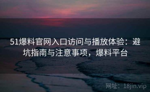 51爆料官网入口访问与播放体验：避坑指南与注意事项，爆料平台
