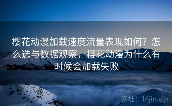 樱花动漫加载速度流量表现如何？怎么选与数据观察，樱花动漫为什么有时候会加载失败