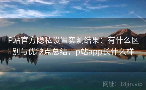 P站官方隐私设置实测结果：有什么区别与优缺点总结，p站app长什么样