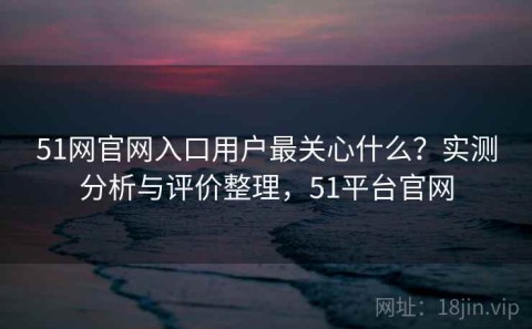 51网官网入口用户最关心什么？实测分析与评价整理，51平台官网