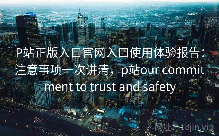 P站正版入口官网入口使用体验报告：注意事项一次讲清，p站our commitment to trust and safety