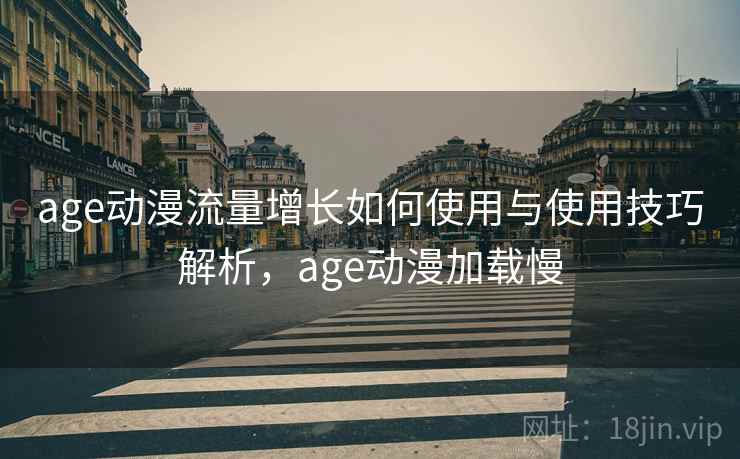 age动漫流量增长如何使用与使用技巧解析，age动漫加载慢