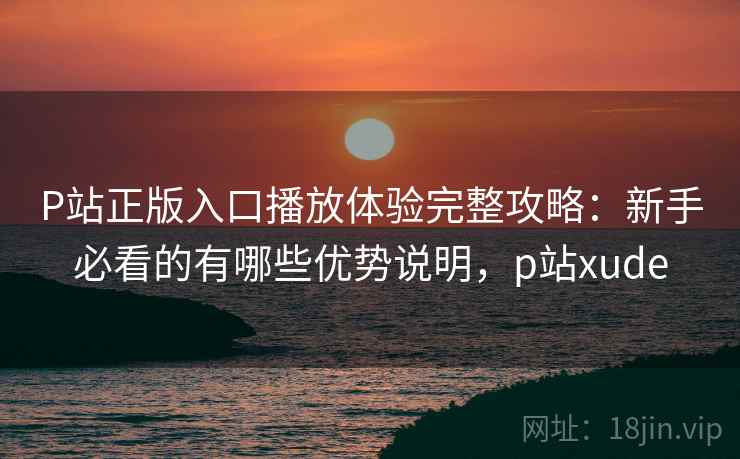 P站正版入口播放体验完整攻略：新手必看的有哪些优势说明，p站xude