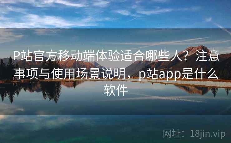 P站官方移动端体验适合哪些人？注意事项与使用场景说明，p站app是什么软件