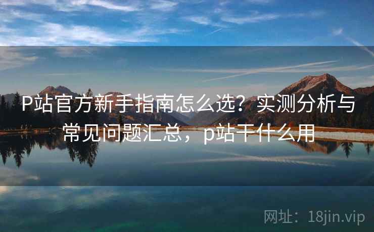 P站官方新手指南怎么选？实测分析与常见问题汇总，p站干什么用
