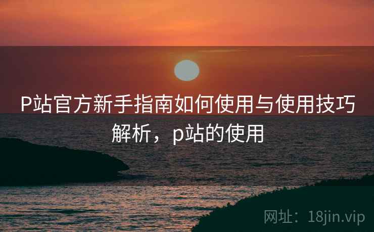 P站官方新手指南如何使用与使用技巧解析，p站的使用