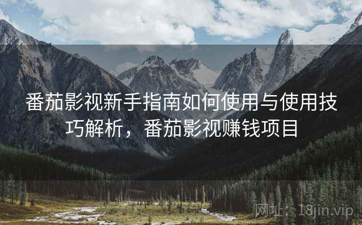 番茄影视新手指南如何使用与使用技巧解析，番茄影视赚钱项目