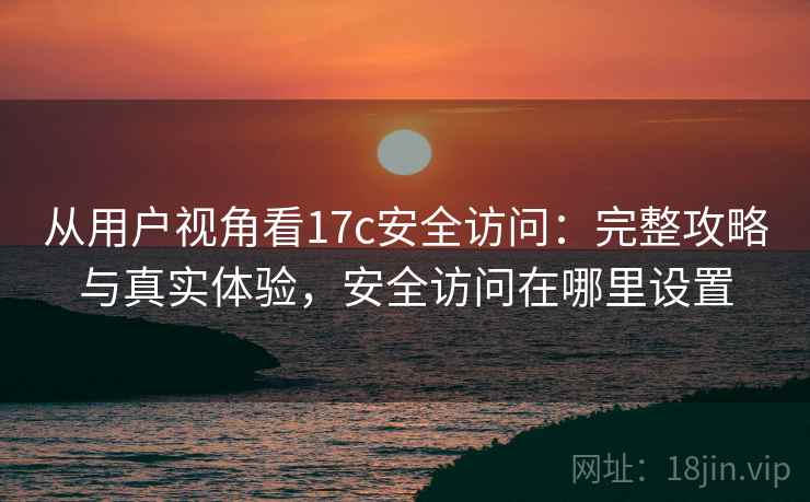 从用户视角看17c安全访问：完整攻略与真实体验，安全访问在哪里设置