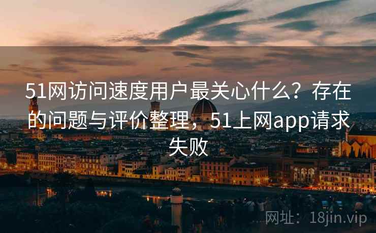51网访问速度用户最关心什么？存在的问题与评价整理，51上网app请求失败