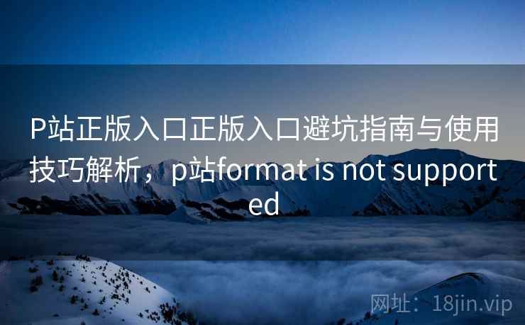 P站正版入口正版入口避坑指南与使用技巧解析，p站format is not supported