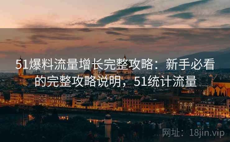 51爆料流量增长完整攻略：新手必看的完整攻略说明，51统计流量