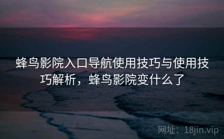 蜂鸟影院入口导航使用技巧与使用技巧解析，蜂鸟影院变什么了