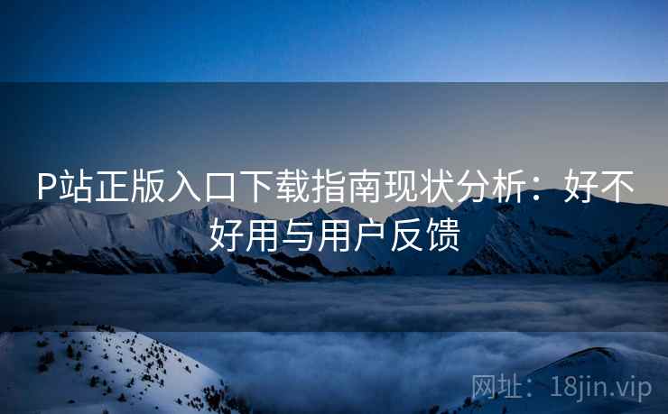 P站正版入口下载指南现状分析：好不好用与用户反馈