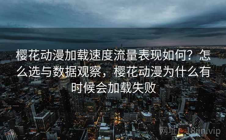 樱花动漫加载速度流量表现如何？怎么选与数据观察，樱花动漫为什么有时候会加载失败