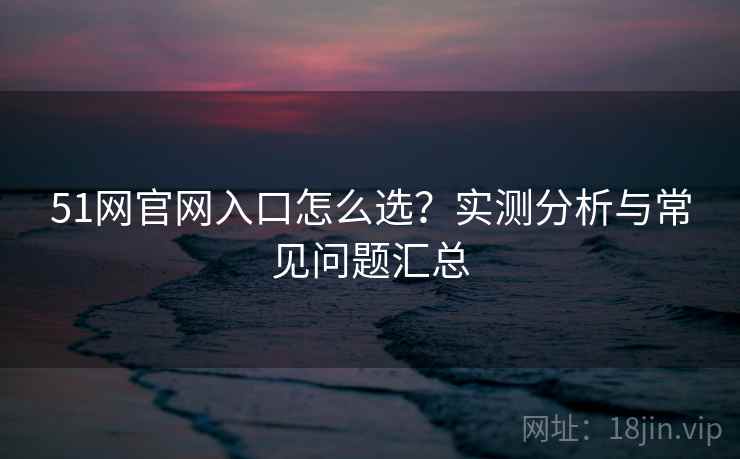 51网官网入口怎么选?实测分析与常见问题汇总 51网官网入口怎么选?实测分析与常见问题汇总